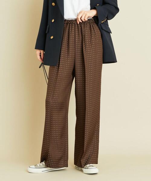 BEAUTY&YOUTH UNITED ARROWS（ビューティーアンドユースユナイテッドアローズ）の「BY∴ ジャカードワイドイージーパンツ ◆（その他パンツ・レディース・ブラウン/ネイビー・M/S）」の10枚目の写真
