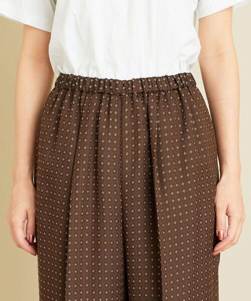 BEAUTY&YOUTH UNITED ARROWS（ビューティーアンドユースユナイテッドアローズ）の「BY∴ ジャカードワイドイージーパンツ ◆（その他パンツ・レディース・ブラウン/ネイビー・M/S）」の6枚目の写真