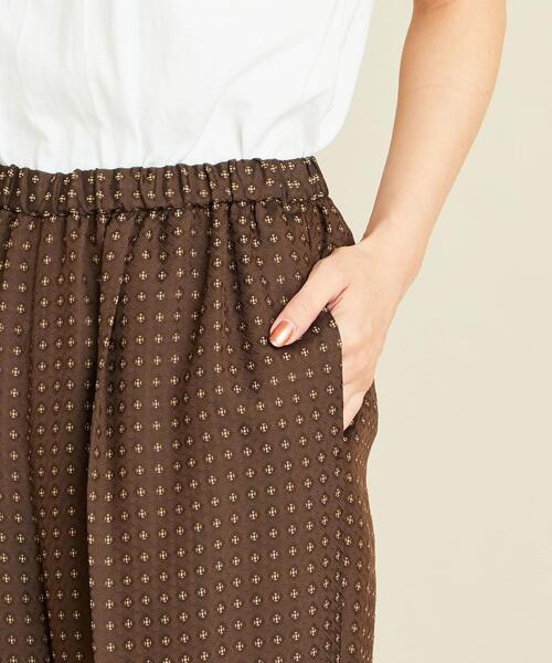 BEAUTY&YOUTH UNITED ARROWS（ビューティーアンドユースユナイテッドアローズ）の「BY∴ ジャカードワイドイージーパンツ ◆（その他パンツ・レディース・ブラウン/ネイビー・M/S）」の5枚目の写真