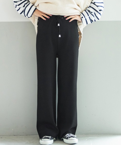 coca（coca）（コカ）の「＼＼新色登場／／ニットパンツ（その他パンツ・レディース・アイボリー/ブラウン/ブラック/チャコールグレー/パープル/ライトグリーン・ONE SIZE）」の3枚目の写真