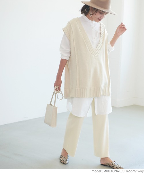 coca（coca）（コカ）の「＼＼新色登場／／ニットパンツ（その他パンツ・レディース・アイボリー/ブラウン/ブラック/チャコールグレー/パープル/ライトグリーン・ONE SIZE）」の9枚目の写真