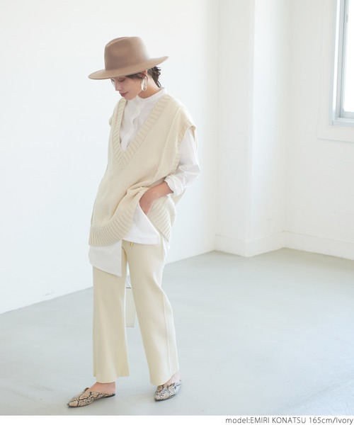 coca（coca）（コカ）の「＼＼新色登場／／ニットパンツ（その他パンツ・レディース・アイボリー/ブラウン/ブラック/チャコールグレー/パープル/ライトグリーン・ONE SIZE）」の10枚目の写真