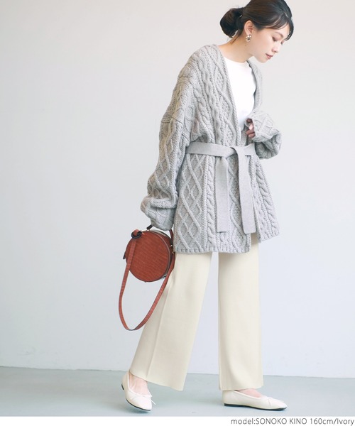 coca（coca）（コカ）の「＼＼新色登場／／ニットパンツ（その他パンツ・レディース・アイボリー/ブラウン/ブラック/チャコールグレー/パープル/ライトグリーン・ONE SIZE）」の13枚目の写真