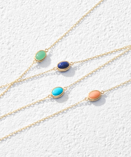 Jewel closet by L&Co.（ジュエルクローゼットバイエルアンドコー）の「K10 ストーン ブレスレット（ブレスレット・レディース・ネイビー/ターコイズブルー/グリーン/サーモンピンク・FREE）」の7枚目の写真