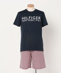 TOMMY HILFIGER（トミーヒルフィガー）の「TOMMY HILFIGER メンズ COLOR BLOCK COTTON CN SS SHORT GINGHAM セットアップ 5339-1218（ルームウェア/パジャマ）」