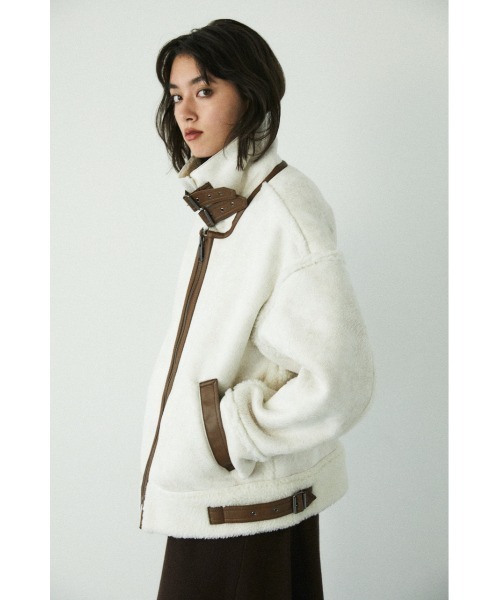 【MOUSSY】SHEARLING OVER ジャケット コート レザー MOUSSY コート アウター SHEARLING OVER ジャケット レディース