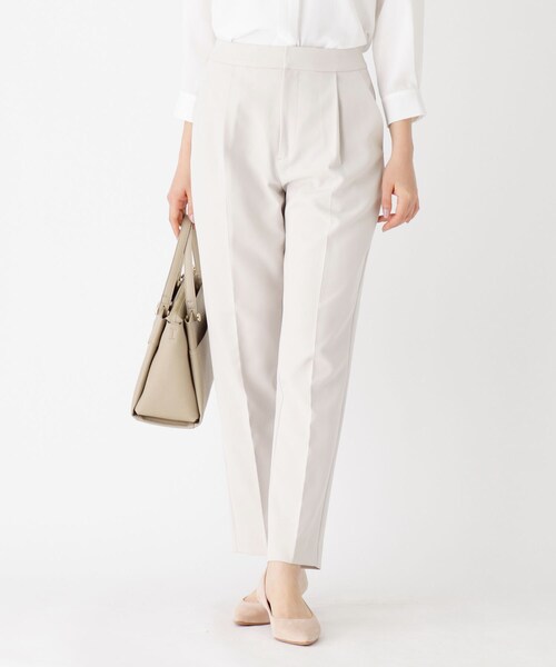 OPAQUE.CLIP(オペークドットクリップ)の「◆CARREMANストレッチテーパードパンツ(スーツパンツ・レディース・ブラック/ネイビー/ライトベージュ・40/38/42/36/34/01/02/03)」の1枚目の写真