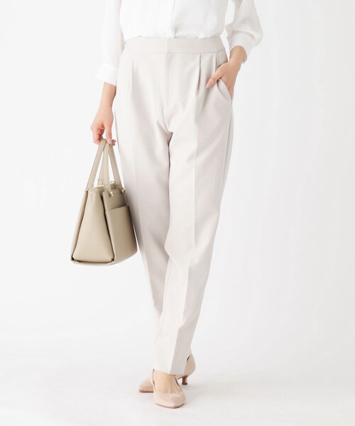 OPAQUE.CLIP(オペークドットクリップ)の「◆CARREMANストレッチテーパードパンツ(スーツパンツ・レディース・ブラック/ネイビー/ライトベージュ・40/38/42/36/34/01/02/03)」の9枚目の写真