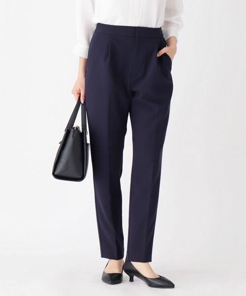 OPAQUE.CLIP(オペークドットクリップ)の「◆CARREMANストレッチテーパードパンツ(スーツパンツ・レディース・ブラック/ネイビー/ライトベージュ・40/38/42/36/34/01/02/03)」の14枚目の写真