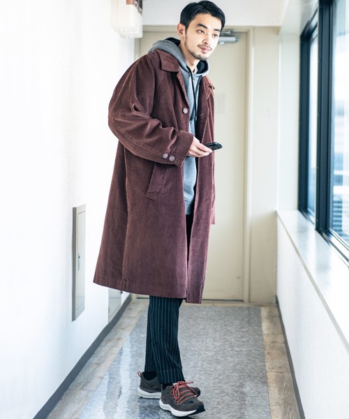 ８(eight)（エイト）の「コーデュロイオーバーステンカラーコート（ステンカラーコート・メンズ・ブラウン/カーキ/ブラック・MEDIUM/LARGE）」の7枚目の写真