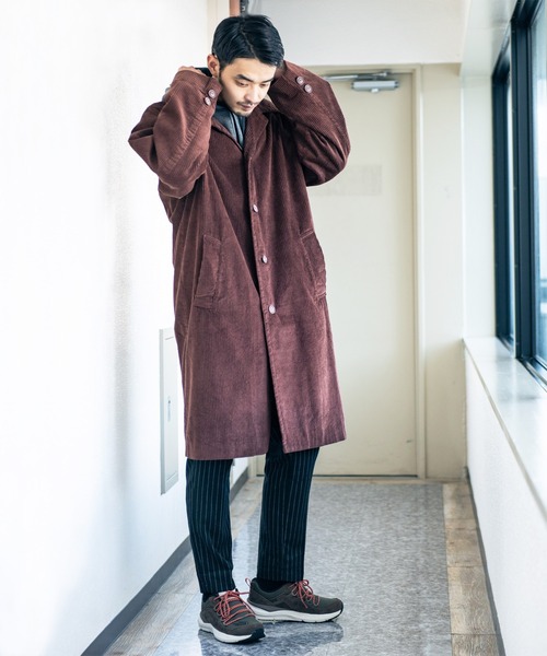 ８(eight)（エイト）の「コーデュロイオーバーステンカラーコート（ステンカラーコート・メンズ・ブラウン/カーキ/ブラック・MEDIUM/LARGE）」の11枚目の写真