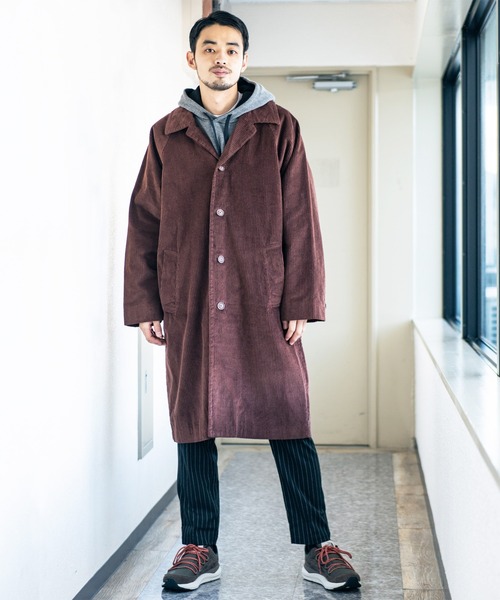 ８(eight)（エイト）の「コーデュロイオーバーステンカラーコート（ステンカラーコート・メンズ・ブラウン/カーキ/ブラック・MEDIUM/LARGE）」の13枚目の写真