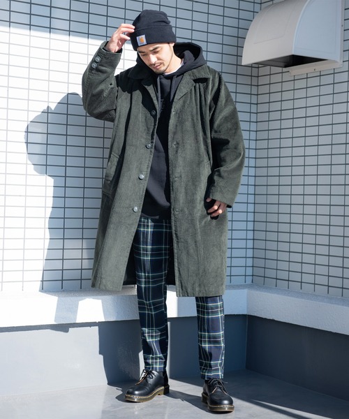 ８(eight)（エイト）の「コーデュロイオーバーステンカラーコート（ステンカラーコート・メンズ・ブラウン/カーキ/ブラック・MEDIUM/LARGE）」の16枚目の写真