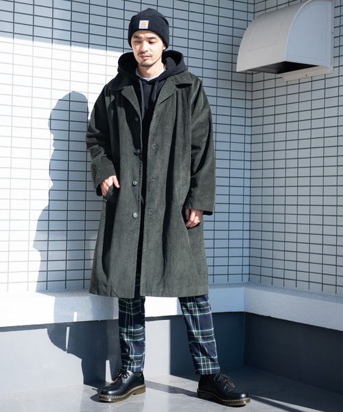 ８(eight)（エイト）の「コーデュロイオーバーステンカラーコート（ステンカラーコート・メンズ・ブラウン/カーキ/ブラック・MEDIUM/LARGE）」の19枚目の写真
