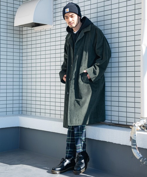 ８(eight)（エイト）の「コーデュロイオーバーステンカラーコート（ステンカラーコート・メンズ・ブラウン/カーキ/ブラック・MEDIUM/LARGE）」の21枚目の写真