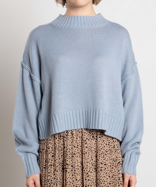 WEGO（ウィゴー）の「WEGO/ショートニット（ニット/セーター・レディース・ホワイト/ブラック/パープル/サックスブルー/グリーン/ライトベージュ・FREE）」の11枚目の写真