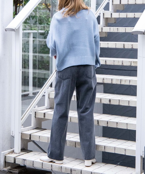 WEGO（ウィゴー）の「WEGO/ショートニット（ニット/セーター・レディース・ホワイト/ブラック/パープル/サックスブルー/グリーン/ライトベージュ・FREE）」の22枚目の写真