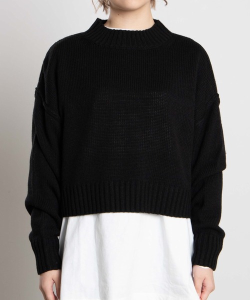 WEGO（ウィゴー）の「WEGO/ショートニット（ニット/セーター・レディース・ホワイト/ブラック/パープル/サックスブルー/グリーン/ライトベージュ・FREE）」の9枚目の写真