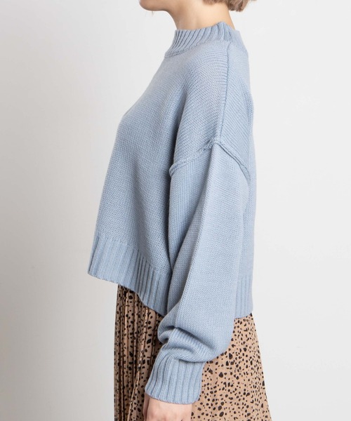 WEGO（ウィゴー）の「WEGO/ショートニット（ニット/セーター・レディース・ホワイト/ブラック/パープル/サックスブルー/グリーン/ライトベージュ・FREE）」の17枚目の写真