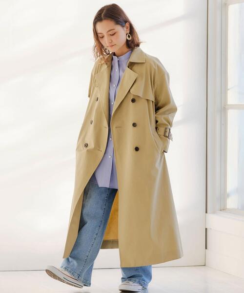green label relaxing（グリーンレーベルリラクシング）の「[ XS / H148-155cm ][ 1_OF MINE ]★★ トレンチ コート ＜XS＞（トレンチコート・レディース・ベージュ/モカ・XS）」の21枚目の写真