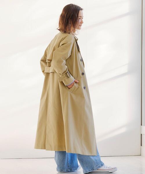 green label relaxing（グリーンレーベルリラクシング）の「[ XS / H148-155cm ][ 1_OF MINE ]★★ トレンチ コート ＜XS＞（トレンチコート・レディース・ベージュ/モカ・XS）」の12枚目の写真