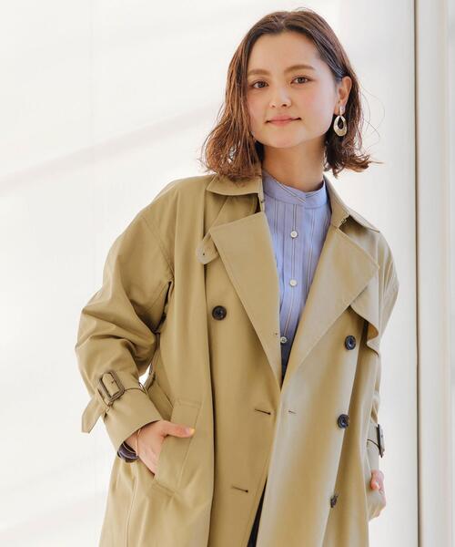 green label relaxing（グリーンレーベルリラクシング）の「[ XS / H148-155cm ][ 1_OF MINE ]★★ トレンチ コート ＜XS＞（トレンチコート・レディース・ベージュ/モカ・XS）」の14枚目の写真