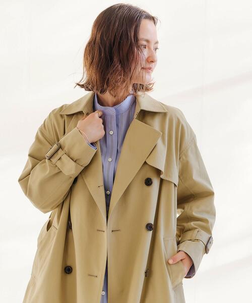 green label relaxing（グリーンレーベルリラクシング）の「[ XS / H148-155cm ][ 1_OF MINE ]★★ トレンチ コート ＜XS＞（トレンチコート・レディース・ベージュ/モカ・XS）」の16枚目の写真