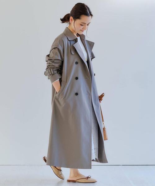 green label relaxing（グリーンレーベルリラクシング）の「[ XS / H148-155cm ][ 1_OF MINE ]★★ トレンチ コート ＜XS＞（トレンチコート・レディース・ベージュ/モカ・XS）」の7枚目の写真