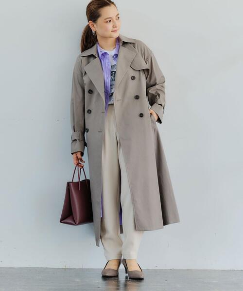 green label relaxing（グリーンレーベルリラクシング）の「[ XS / H148-155cm ][ 1_OF MINE ]★★ トレンチ コート ＜XS＞（トレンチコート・レディース・ベージュ/モカ・XS）」の10枚目の写真