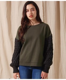 ポップコーンスリーブトップスセーター