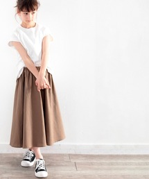 classicalelf（クラシカルエルフ）の「≪キッズ≫ふんわり柔らか、オーガニックコットン。配色ステッチフレンチTシャツ（Tシャツ/カットソー・キッズ）」