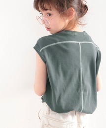 classicalelf | ≪キッズ≫ふんわり柔らか、オーガニックコットン。配色ステッチフレンチTシャツ(Tシャツ/カットソー)