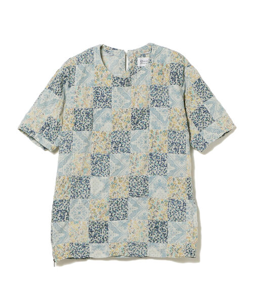 KUON（クオン）の「KUON / 別注 フローラルプリント パッチワーク プルオーバーシャツ（Tシャツ/カットソー・メンズ・ライトグレー・MEDIUM/LARGE）」の8枚目の写真