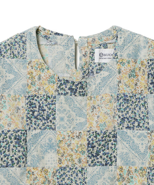 KUON（クオン）の「KUON / 別注 フローラルプリント パッチワーク プルオーバーシャツ（Tシャツ/カットソー・メンズ・ライトグレー・MEDIUM/LARGE）」の7枚目の写真
