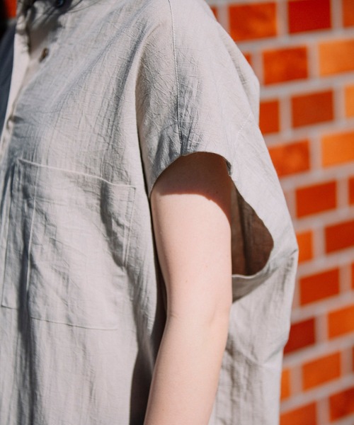 Munich（ミューニック）の「コットンリネンボイルキャッチワッシャー　ビッグワンピース（ワンピース・レディース・ホワイト/ブラック/グレイッシュベージュ・FREE）」の13枚目の写真