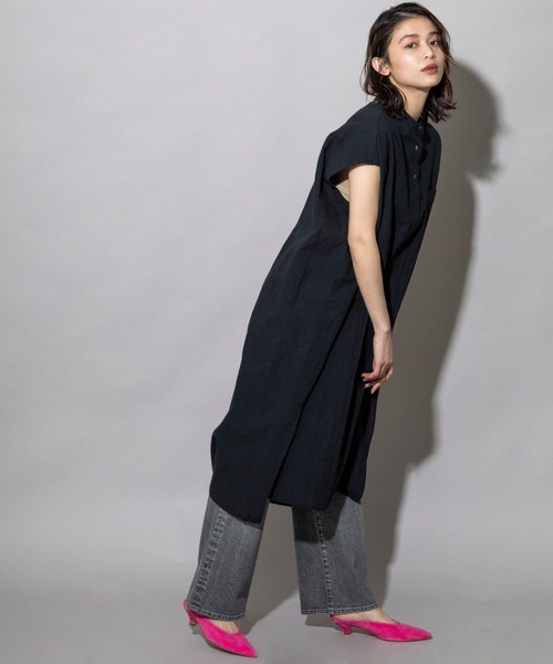 Munich（ミューニック）の「コットンリネンボイルキャッチワッシャー　ビッグワンピース（ワンピース・レディース・ホワイト/ブラック/グレイッシュベージュ・FREE）」の16枚目の写真