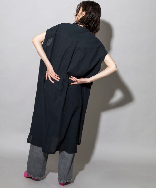 Munich（ミューニック）の「コットンリネンボイルキャッチワッシャー　ビッグワンピース（ワンピース・レディース・ホワイト/ブラック/グレイッシュベージュ・FREE）」の17枚目の写真