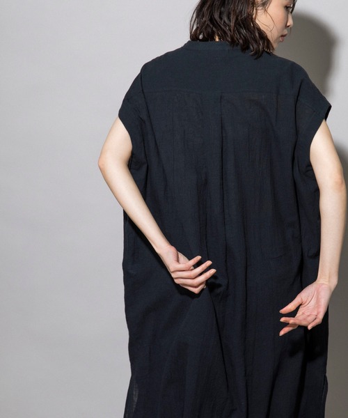 Munich（ミューニック）の「コットンリネンボイルキャッチワッシャー　ビッグワンピース（ワンピース・レディース・ホワイト/ブラック/グレイッシュベージュ・FREE）」の21枚目の写真