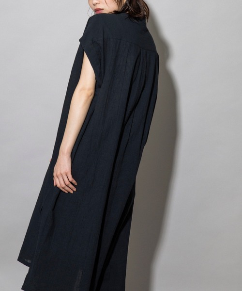 Munich（ミューニック）の「コットンリネンボイルキャッチワッシャー　ビッグワンピース（ワンピース・レディース・ホワイト/ブラック/グレイッシュベージュ・FREE）」の20枚目の写真