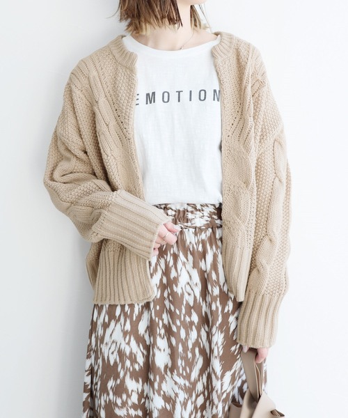 reca（レカ）の「ケーブル編みニットカーディガン（カーディガン/ボレロ・レディース・ベージュ/アイボリー・FREE）」の22枚目の写真