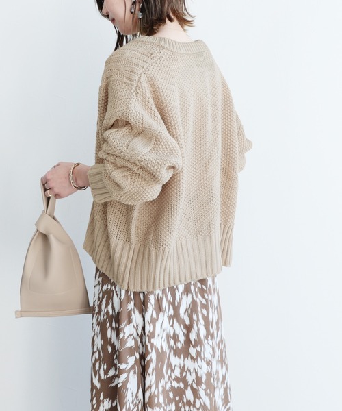 reca（レカ）の「ケーブル編みニットカーディガン（カーディガン/ボレロ・レディース・ベージュ/アイボリー・FREE）」の16枚目の写真