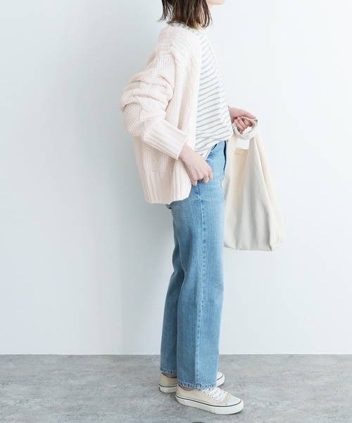 reca（レカ）の「ケーブル編みニットカーディガン（カーディガン/ボレロ・レディース・ベージュ/アイボリー・FREE）」の6枚目の写真