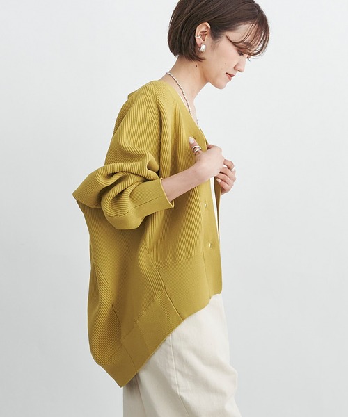 DouDou（ドゥドゥ）の「ポリエステルカーディガン（カーディガン/ボレロ・レディース・ライトグレー/オフホワイト/イエロー・FREE）」の3枚目の写真