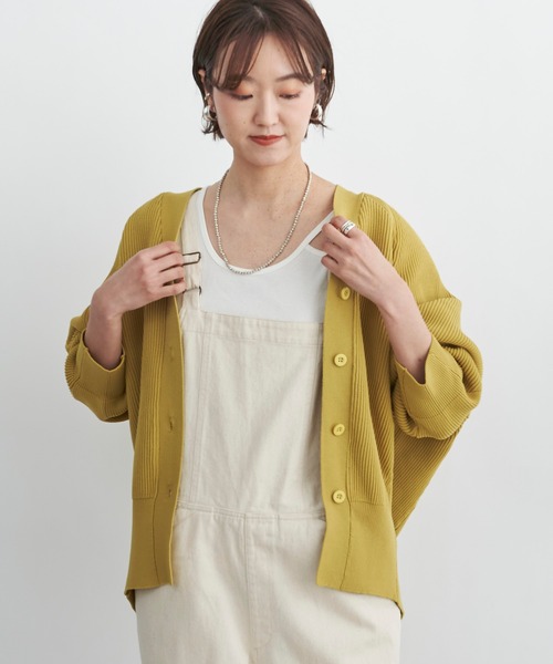 DouDou（ドゥドゥ）の「ポリエステルカーディガン（カーディガン/ボレロ・レディース・ライトグレー/オフホワイト/イエロー・FREE）」の15枚目の写真