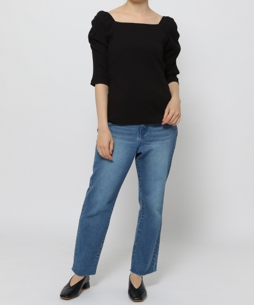 mysty woman（ミスティウーマン）の「パワショル2WAYプルオーバー 942709（Tシャツ/カットソー・レディース・ブラック/オフホワイト/ライトベージュ/ベージュ・FREE）」の9枚目の写真