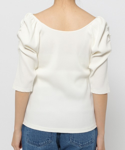 mysty woman（ミスティウーマン）の「パワショル2WAYプルオーバー 942709（Tシャツ/カットソー・レディース・ブラック/オフホワイト/ライトベージュ/ベージュ・FREE）」の16枚目の写真