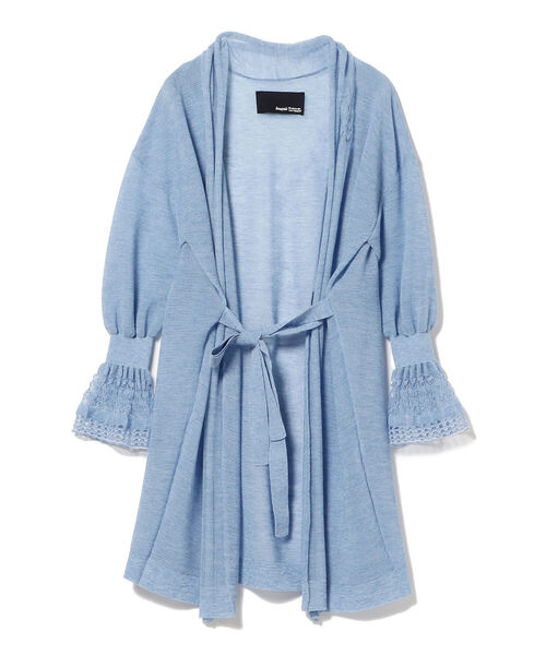 boussole（ブソル）の「BOUSSOLE / シースルー ガウン カーディガン（カーディガン/ボレロ・レディース・ライトブルー・ONE SIZE）」の2枚目の写真