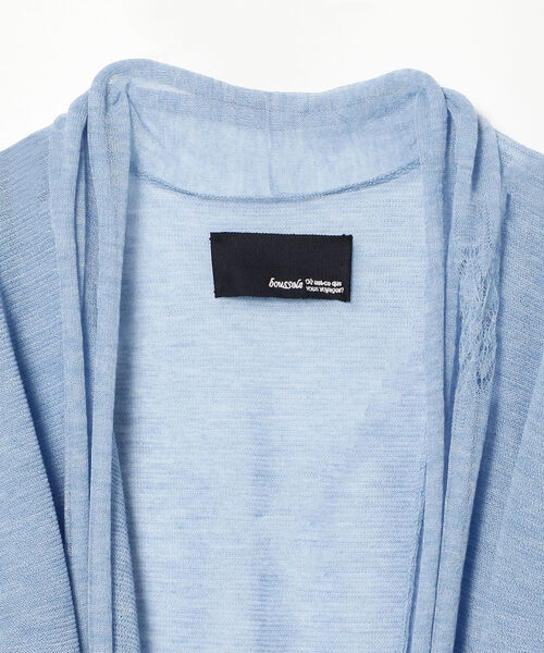 boussole（ブソル）の「BOUSSOLE / シースルー ガウン カーディガン（カーディガン/ボレロ・レディース・ライトブルー・ONE SIZE）」の3枚目の写真