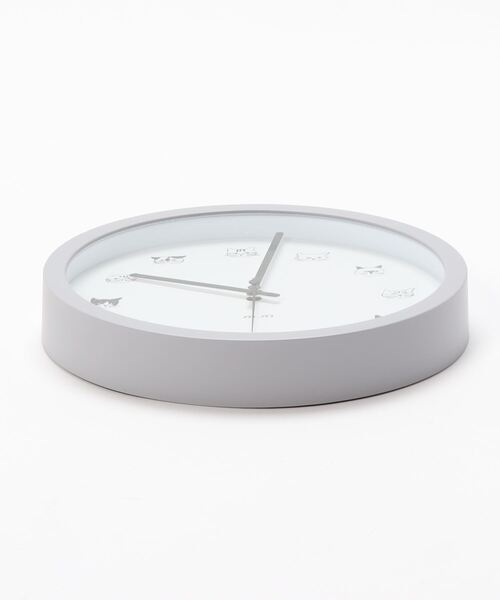 松尾ミユキ（マツオミユキ）の「松尾ミユキ/掛け時計M/猫（掛け時計・レディース・ベージュ/グレー/ホワイト・M）」の9枚目の写真