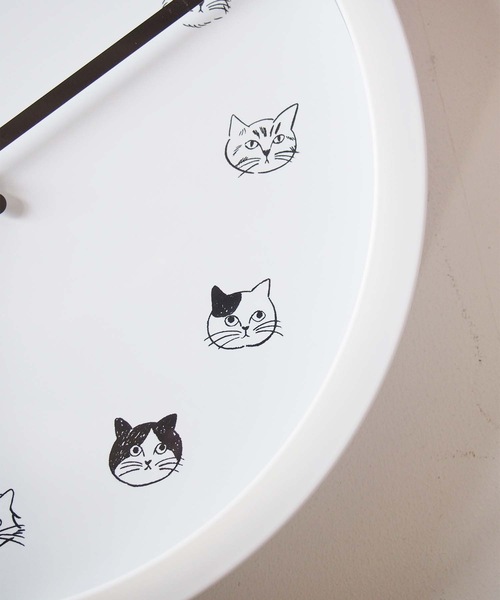 松尾ミユキ（マツオミユキ）の「松尾ミユキ/掛け時計M/猫（掛け時計・レディース・ベージュ/グレー/ホワイト・M）」の10枚目の写真